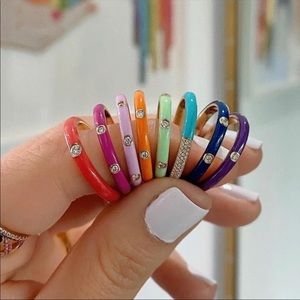 Enamel Rings set of 2